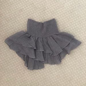 Grey flowy skirt